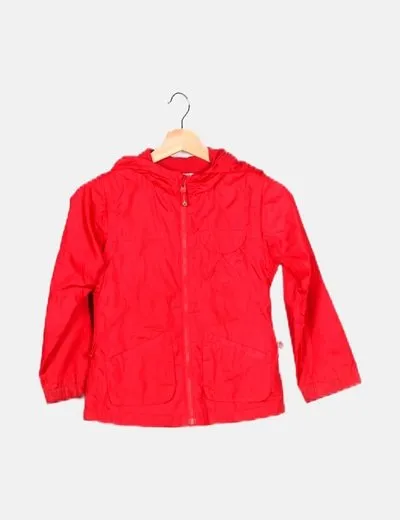 Children Abrigo rojo impermeable