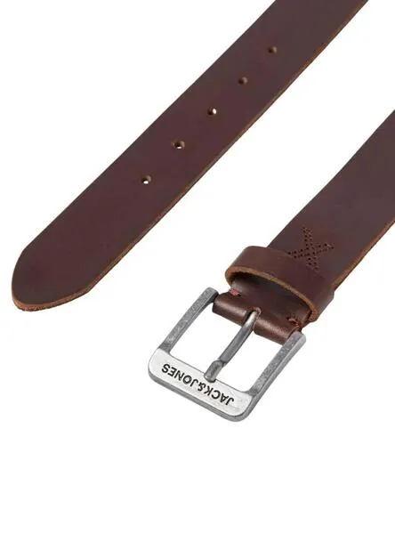 Cinturón Jack And Jones Rock Leather Marrón Hombre