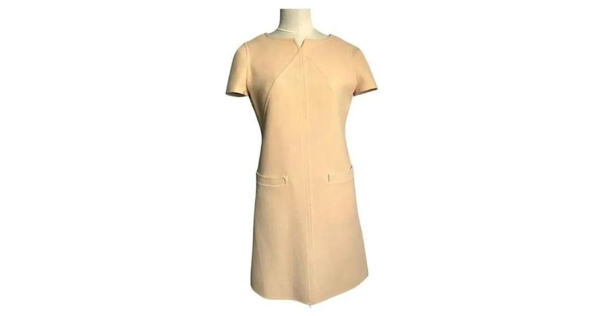 Courreges Modelo de vestido Courrèges 100 Beige Camello 