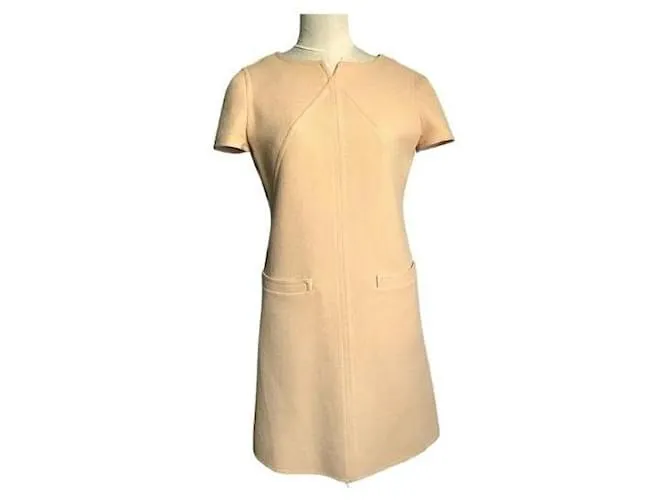 Courreges Modelo de vestido Courrèges 100 Beige Camello 