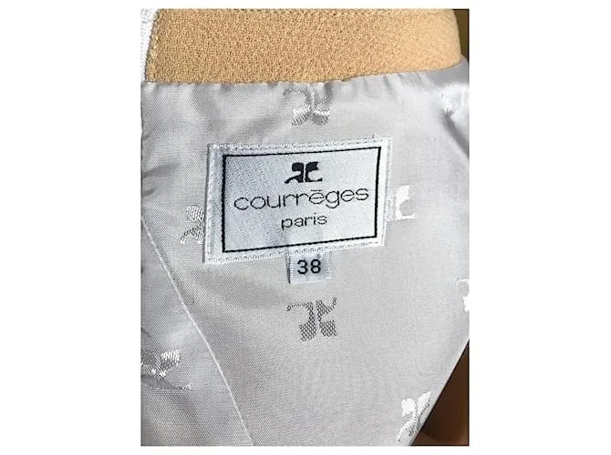 Courreges Modelo de vestido Courrèges 100 Beige Camello 