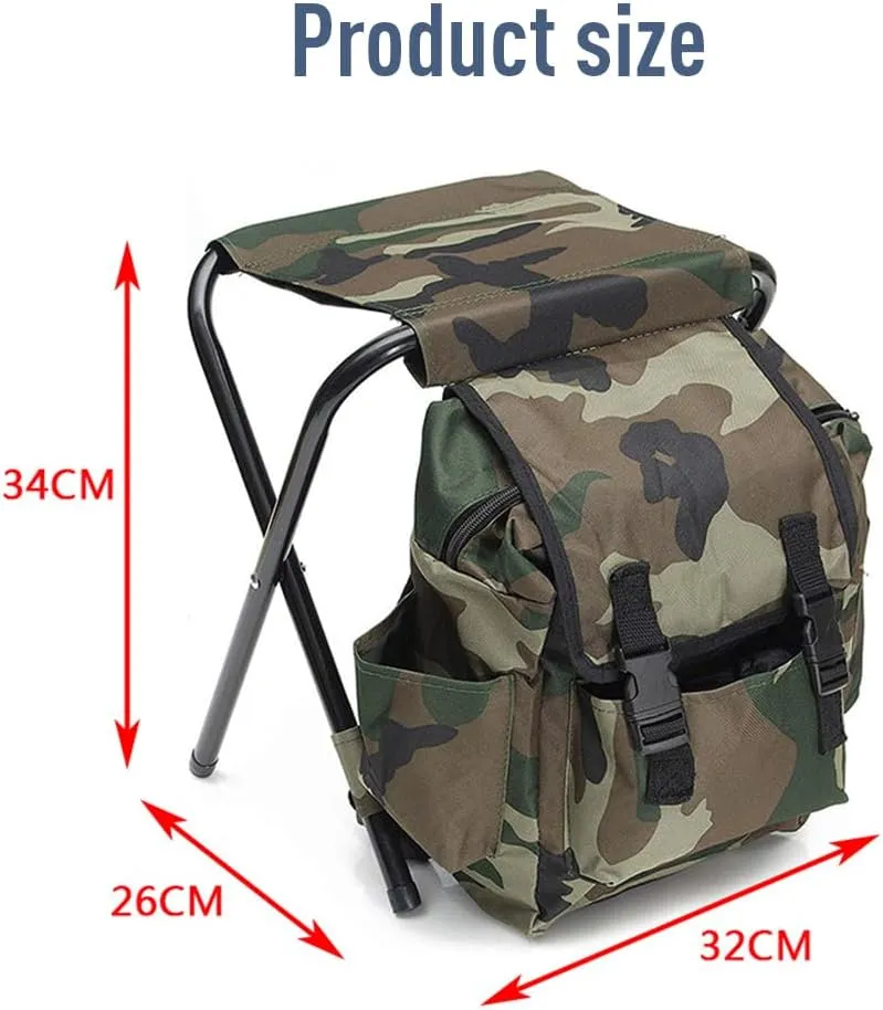 Creperture Taburetes de Camping Plegables para Exteriores  Silla de Camping Portátil de Tela Oxford con Mochila Carga Máxima de 
