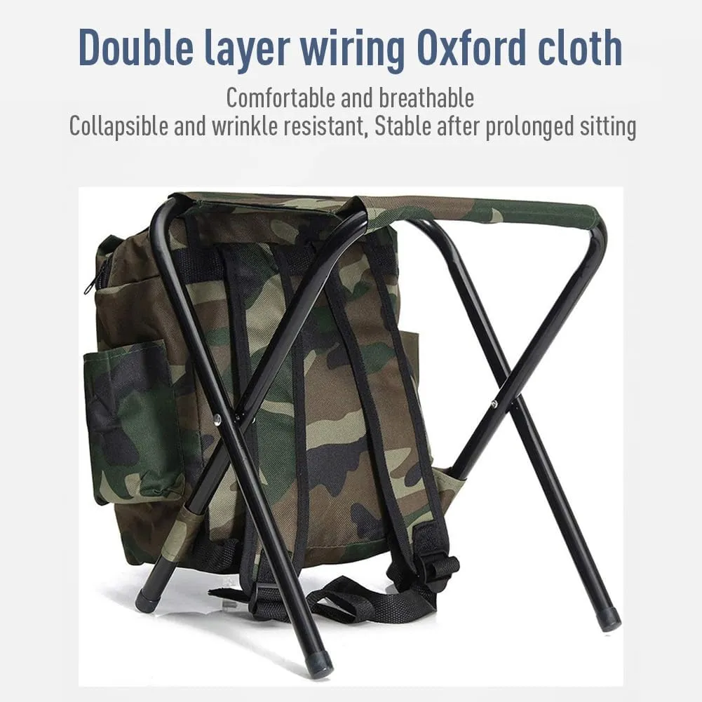Creperture Taburetes de Camping Plegables para Exteriores  Silla de Camping Portátil de Tela Oxford con Mochila Carga Máxima de 
