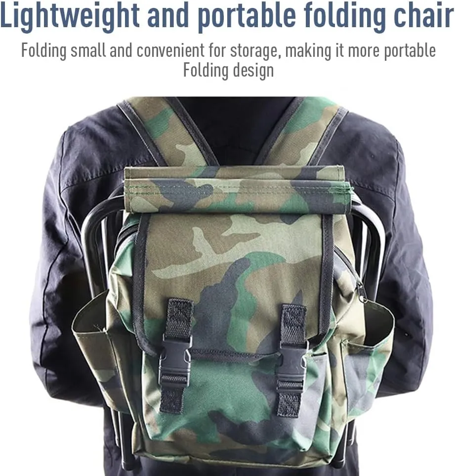 Creperture Taburetes de Camping Plegables para Exteriores  Silla de Camping Portátil de Tela Oxford con Mochila Carga Máxima de 