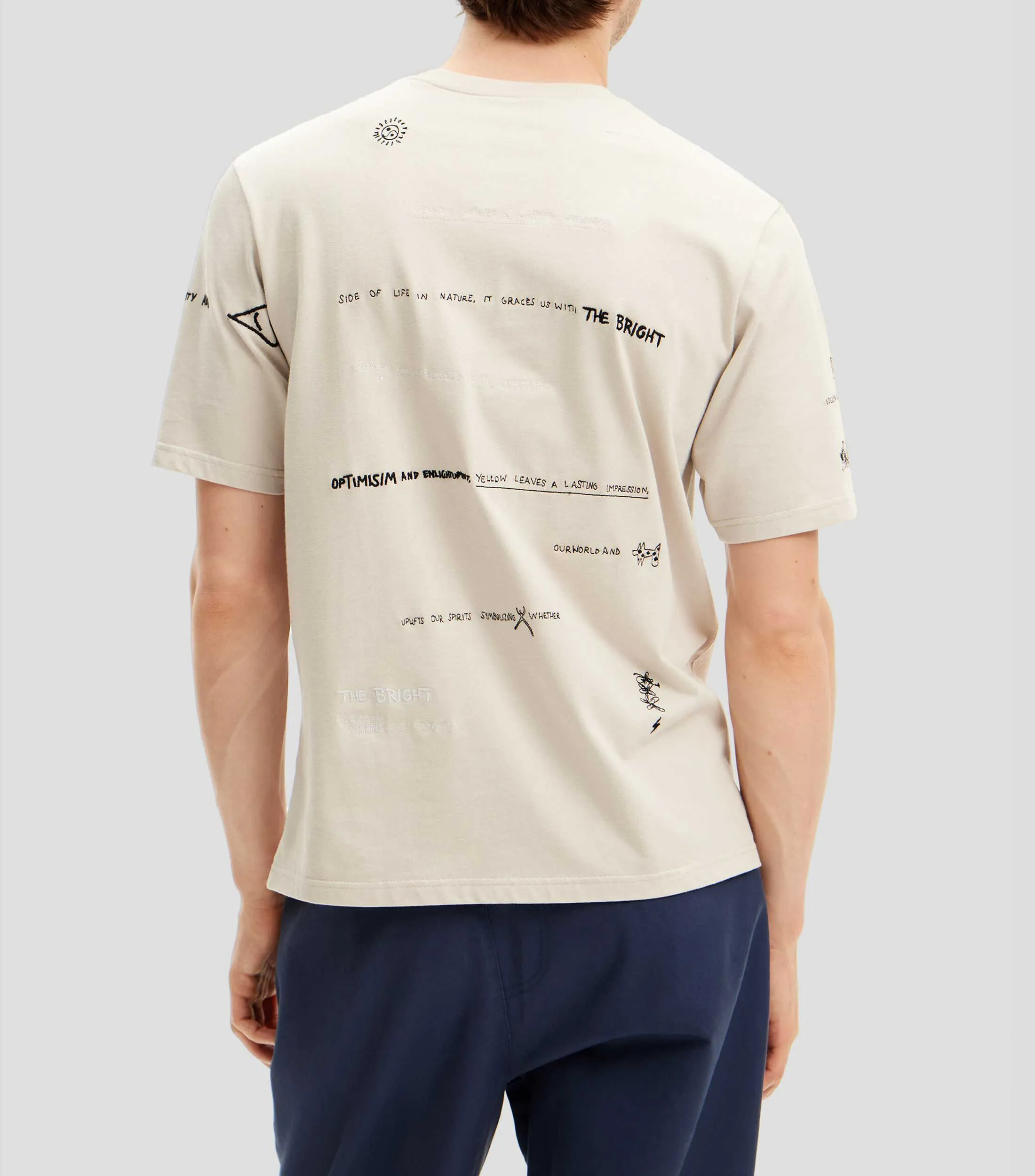 Desigual Playera estampada de manga corta Hombre
