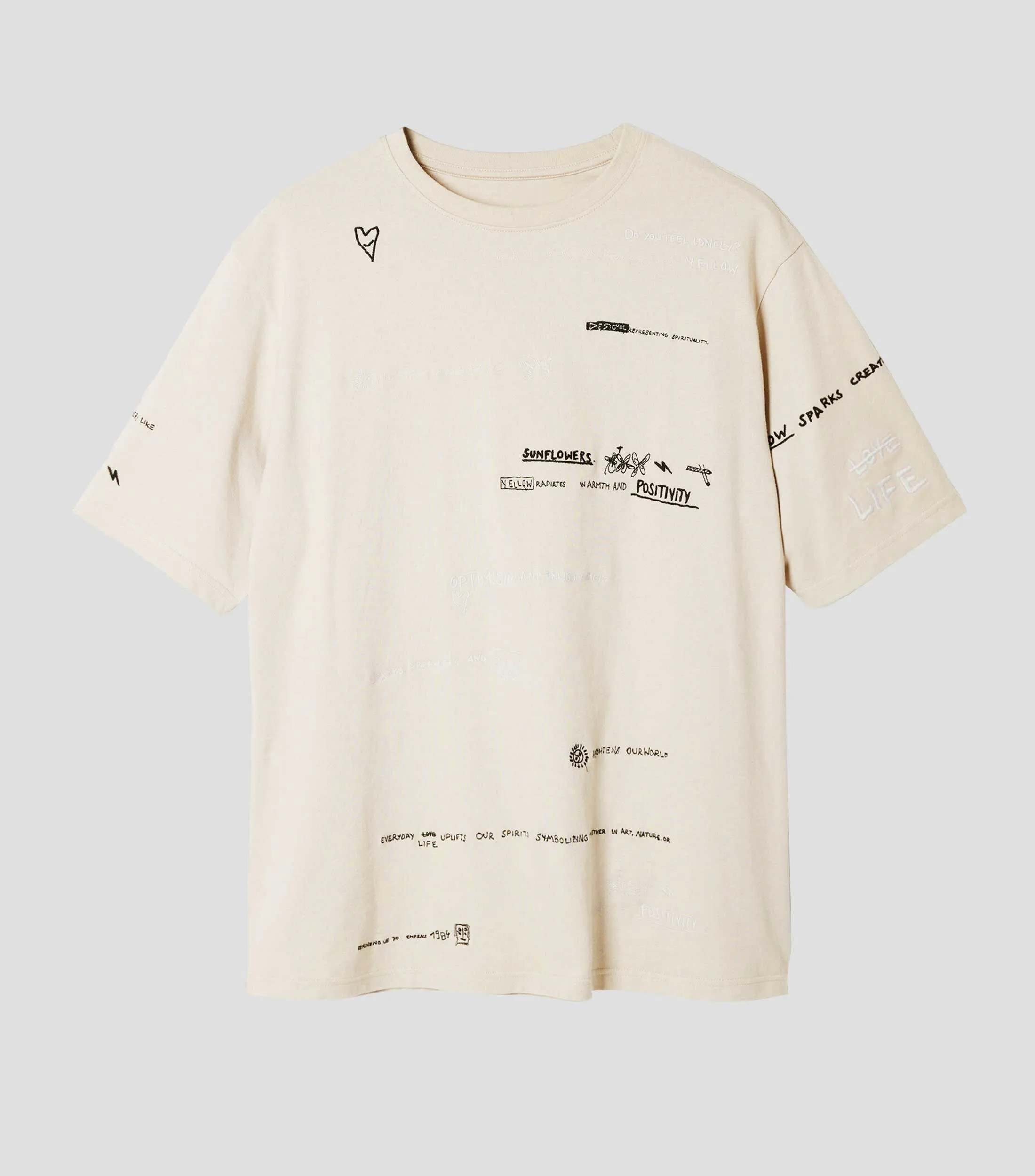 Desigual Playera estampada de manga corta Hombre