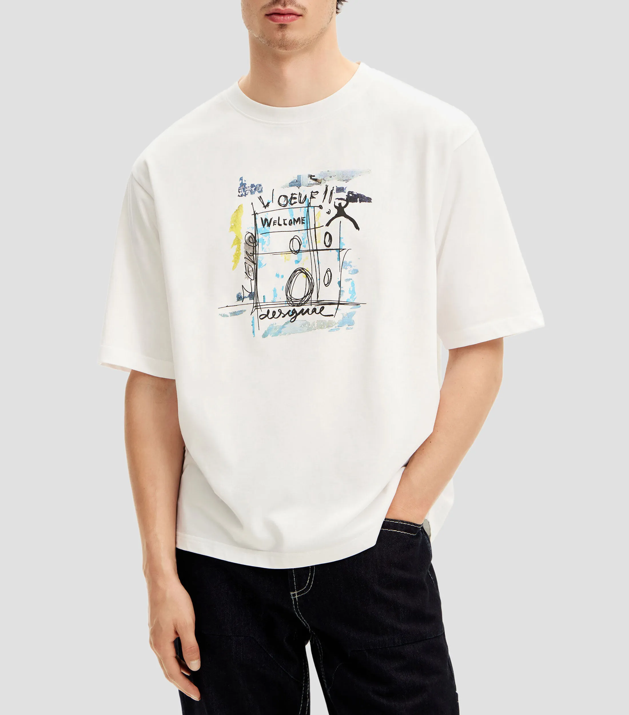 Desigual Playera Kai de manga corta Hombre