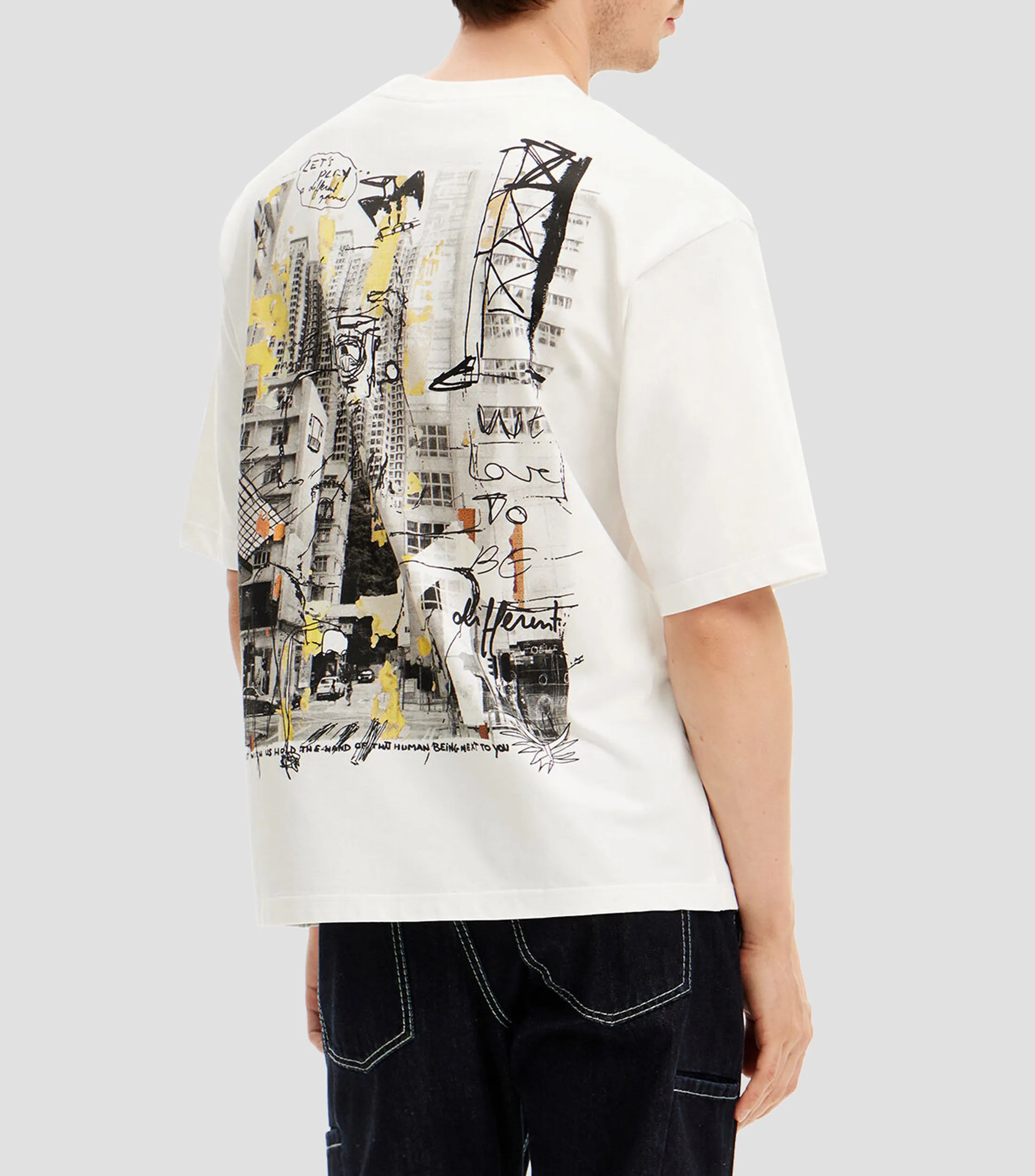 Desigual Playera Kai de manga corta Hombre