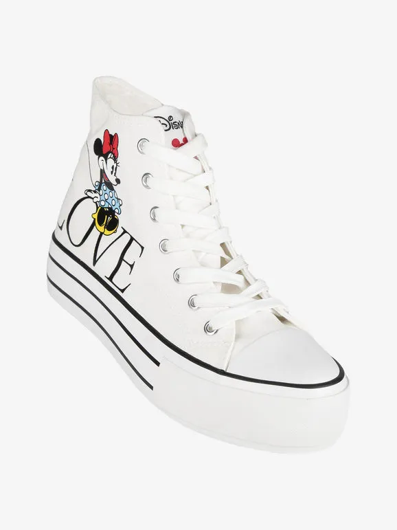 Disney Minnie  Deportivas altas de mujer con plataforma
