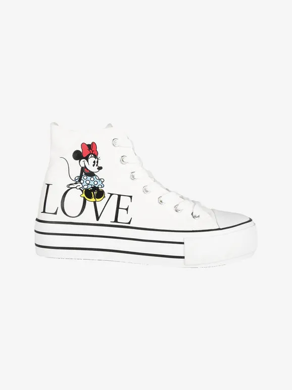 Disney Minnie  Deportivas altas de mujer con plataforma