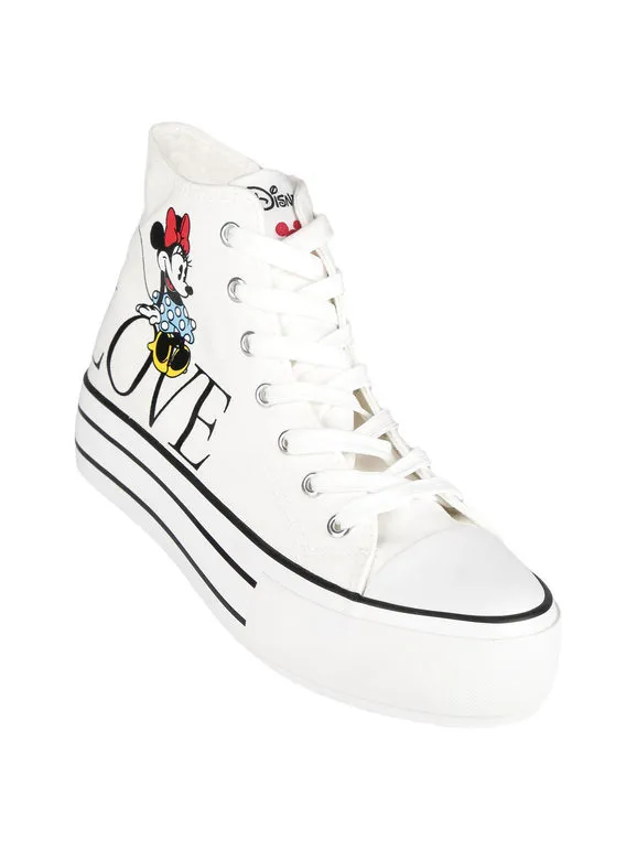 Disney Minnie  Deportivas altas de mujer con plataforma