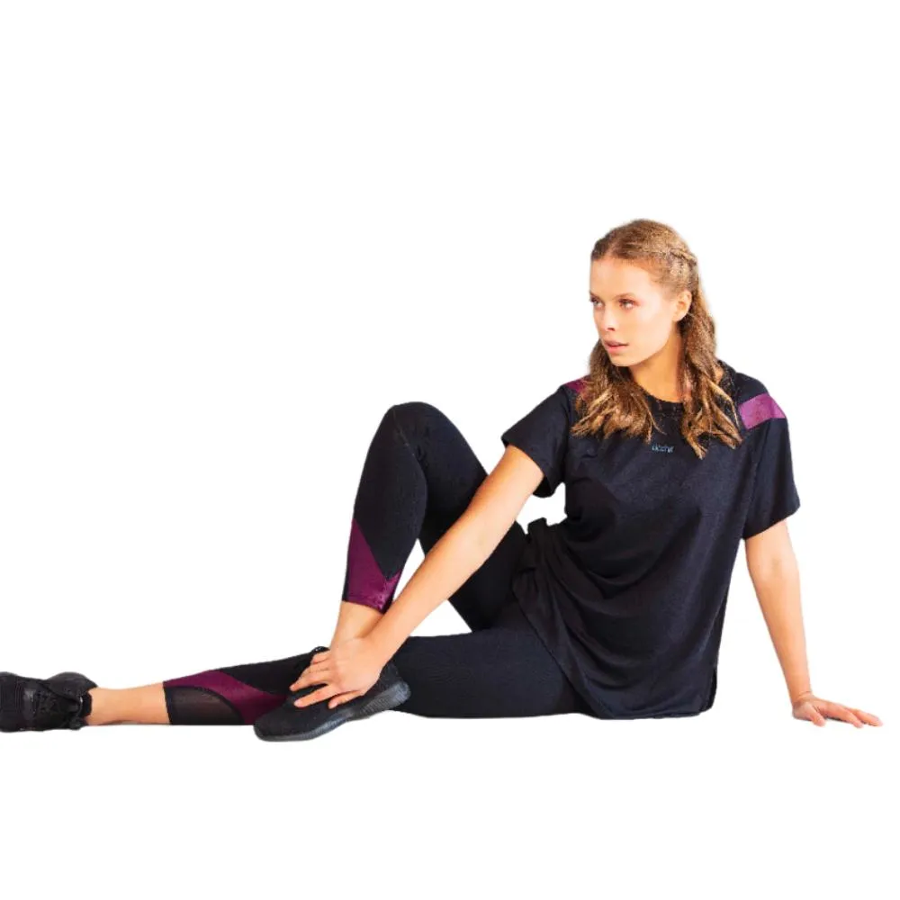 DITCHIL FRANK. Camiseta mujer. TS00834 Negra/lila.