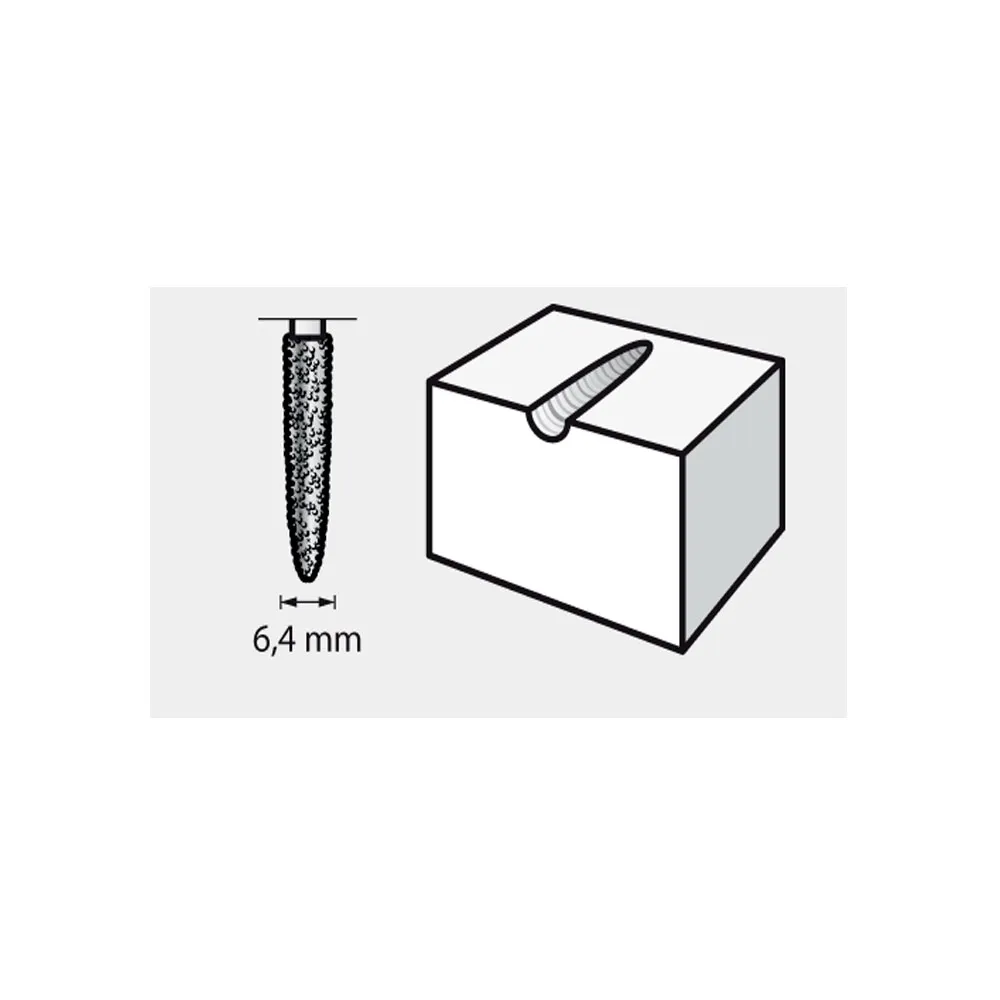 Dremel Punta Abrasiva Carburo De Tungsteno Recta 1/4″