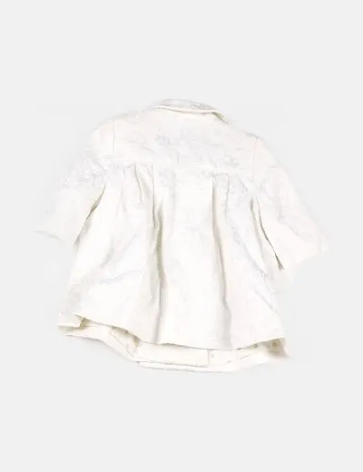 DULCES Abrigo blanco estampado