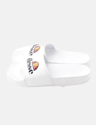 Ellesse Chancla blanca logo