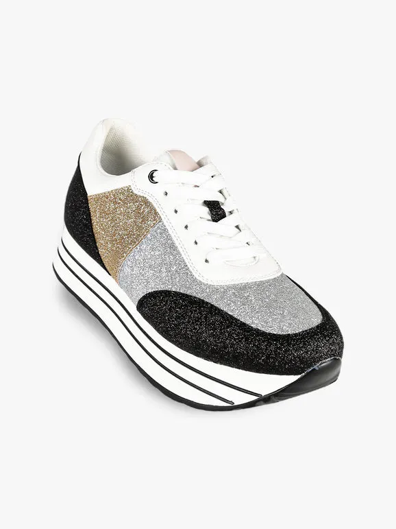 Energy Deportivas de mujer glitter con plataforma