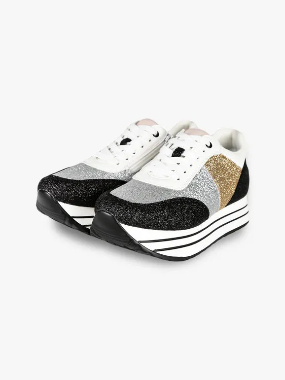 Energy Deportivas de mujer glitter con plataforma
