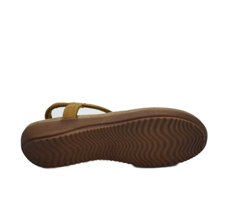 ESCLAVA BIO CONFORT GOMA ELÁSTICA ZAPATO DE MUJER SANDALIA BRONCE