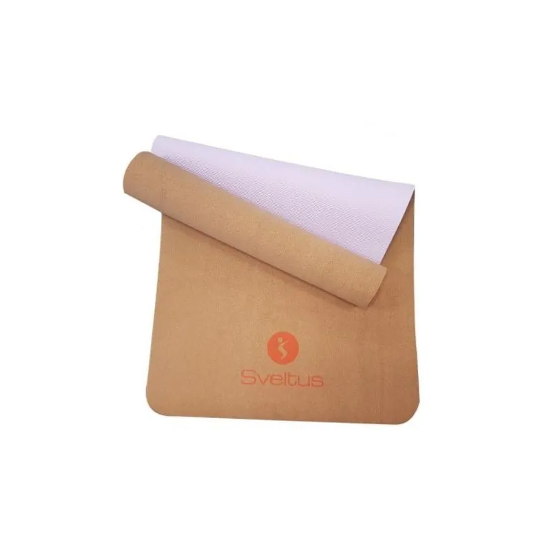Esterilla de yoga SVELTUS de corcho 183*61cm (Marrón)