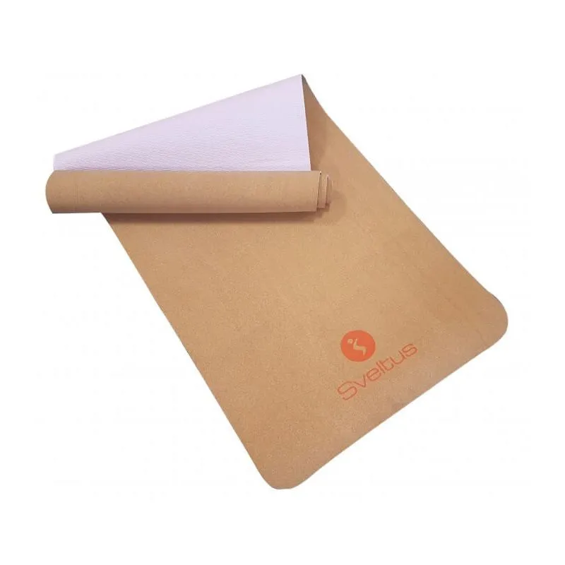 Esterilla de yoga SVELTUS de corcho 183*61cm (Marrón)