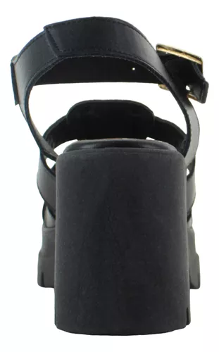 Excesso Sandalia Plataforma Tacon Ancho Hebilla Mujer 89185
