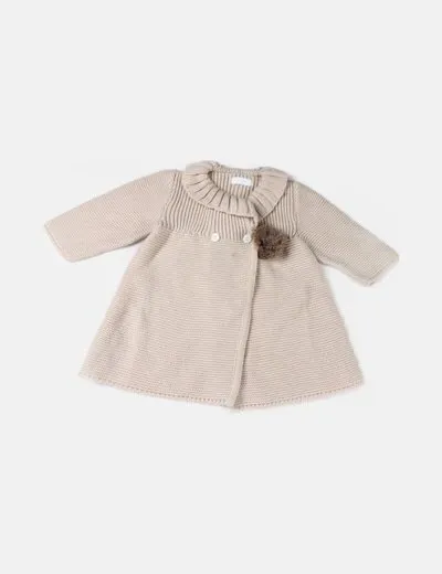 FOQUE Abrigo beige punto