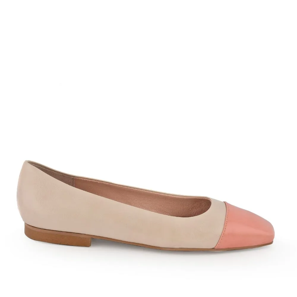 Francesita Charol Aramoana Beige Puntera Salmón