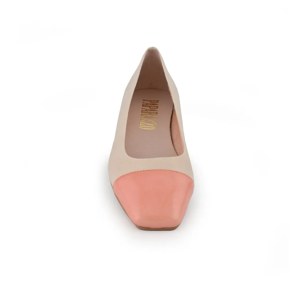 Francesita Charol Aramoana Beige Puntera Salmón
