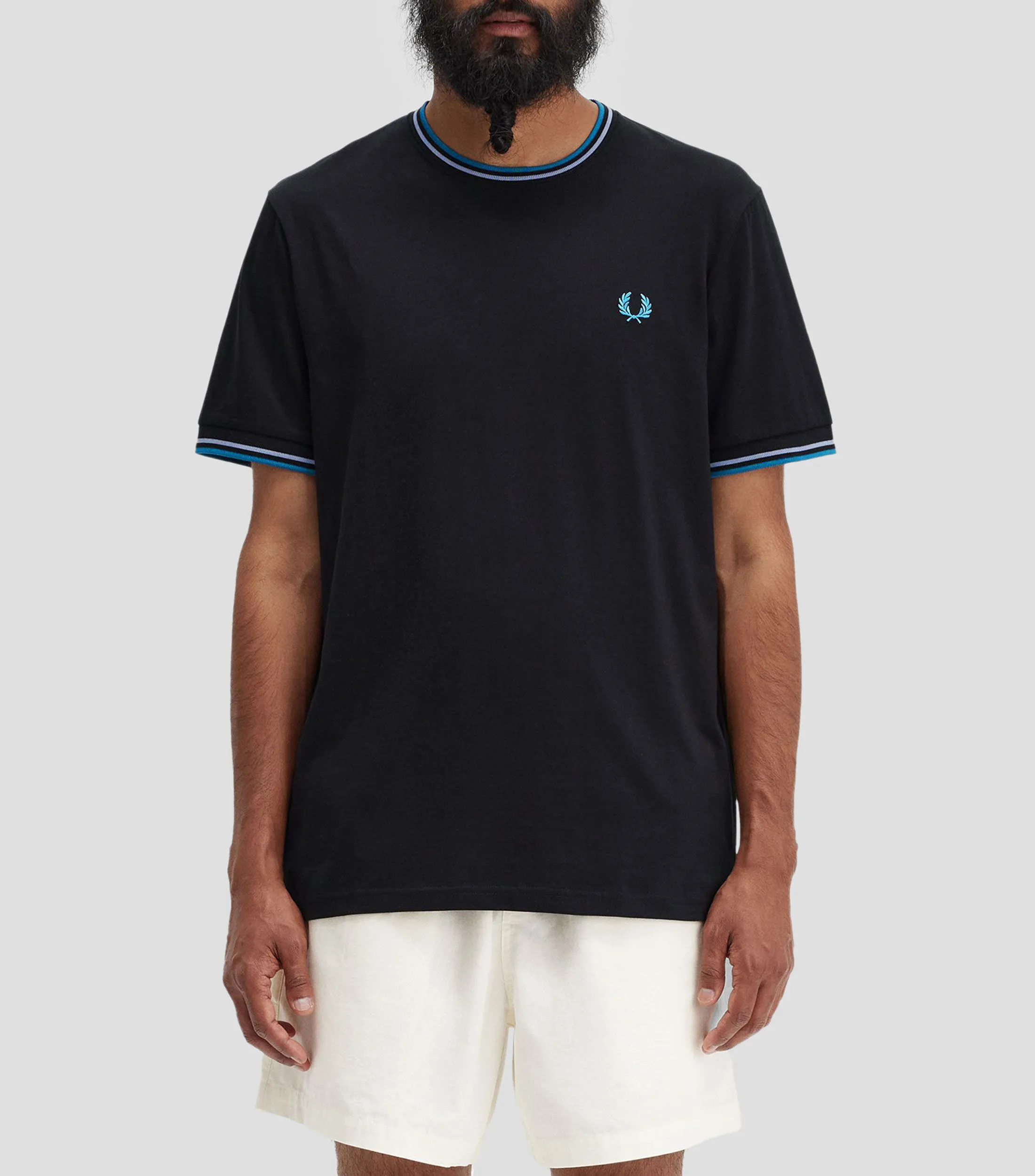 Fred Perry Playera de cuello redondo y manga corta Hombre