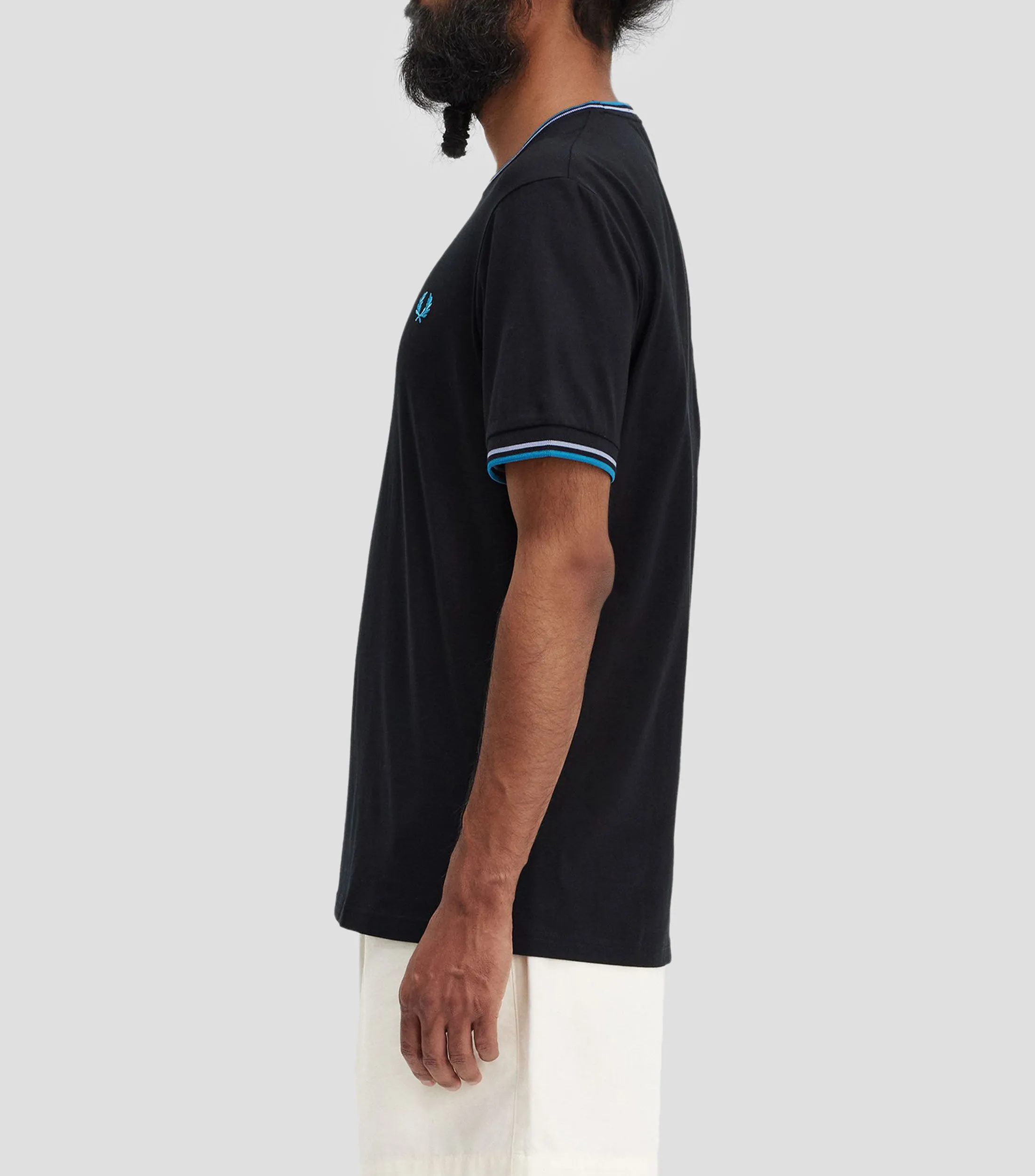 Fred Perry Playera de cuello redondo y manga corta Hombre