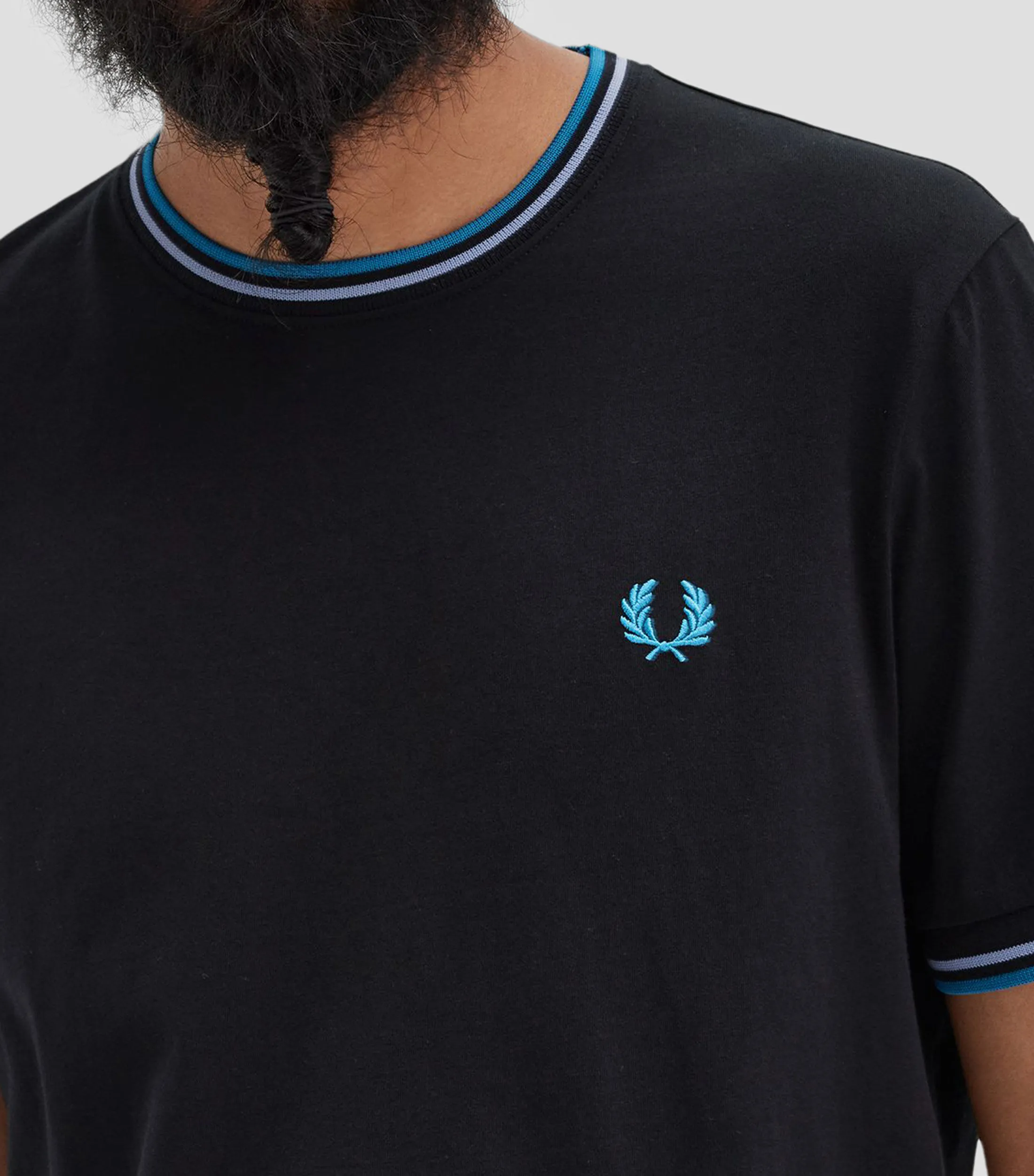 Fred Perry Playera de cuello redondo y manga corta Hombre