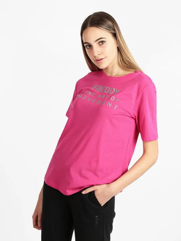 Freddy Camiseta de mujer de manga corta con letras
