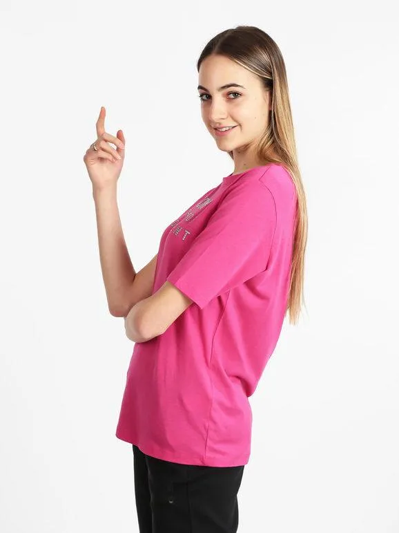 Freddy Camiseta de mujer de manga corta con letras