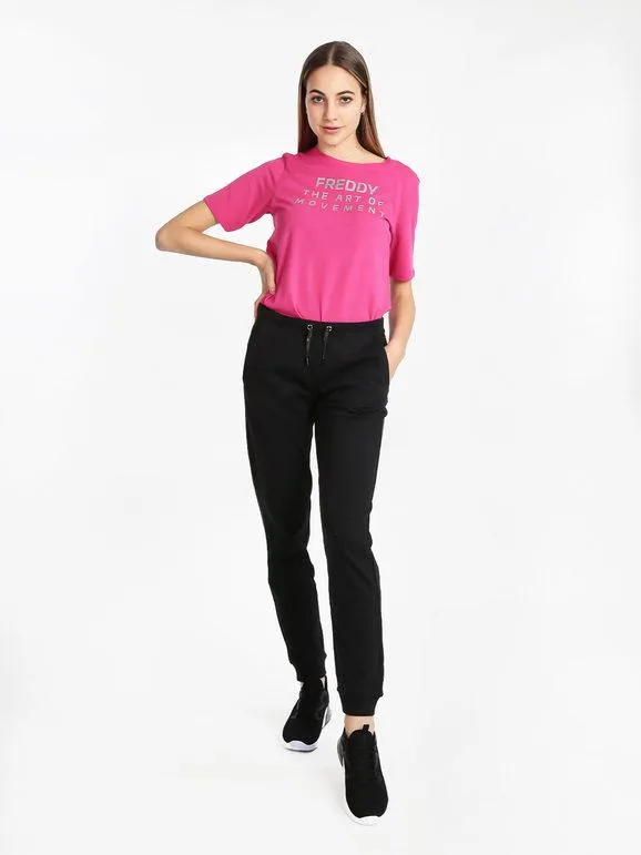 Freddy Camiseta de mujer de manga corta con letras