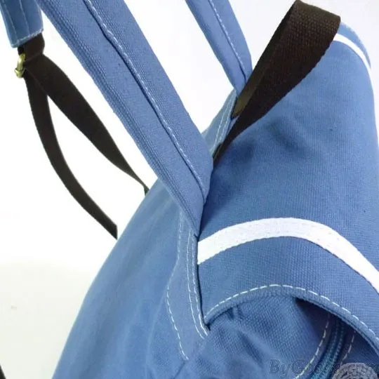 Fresh Navy Style Stripe Canvas College Backpacks