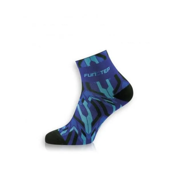 Funstep Calcetines Ciclismo short. Azul claro/azul oscuro.