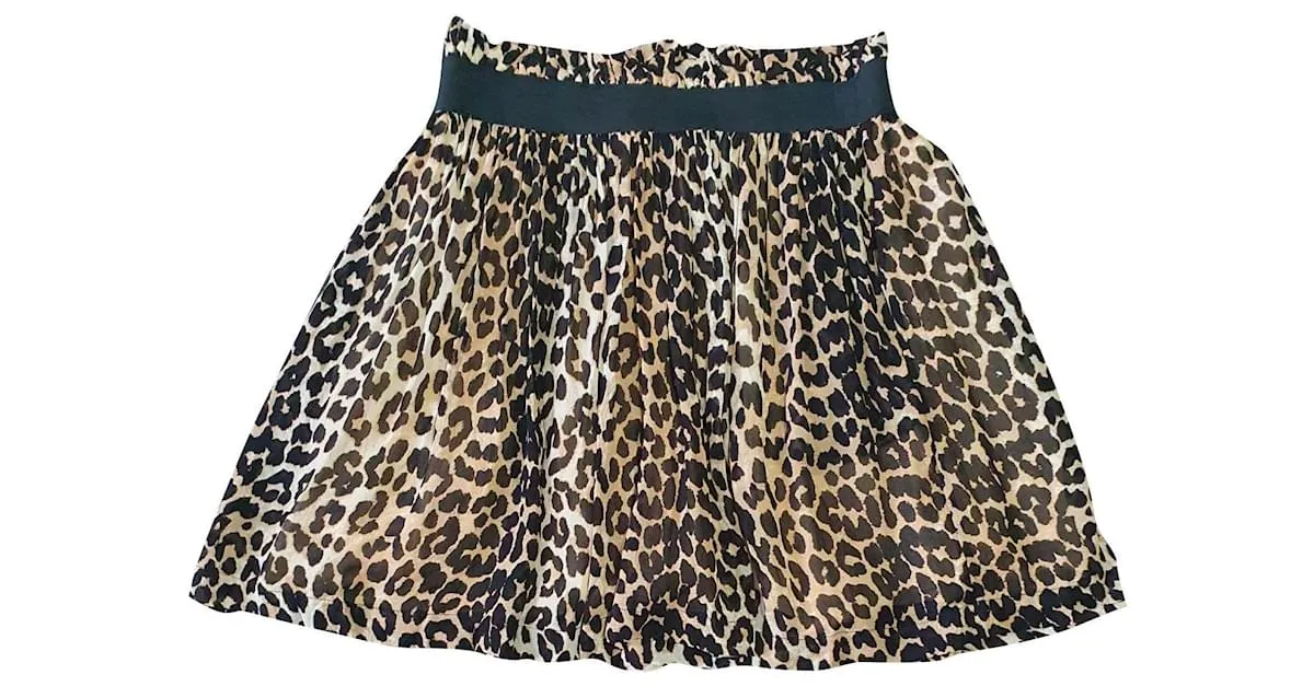 Ganni Afueras Multicolor Estampado de leopardo 