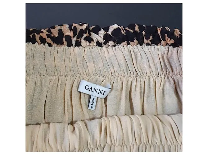 Ganni Afueras Multicolor Estampado de leopardo 