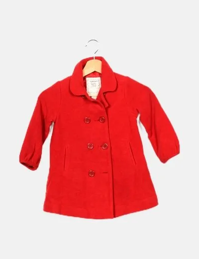 GAP Abrigo rojo abotonado