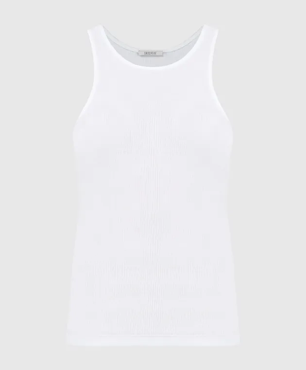 Gauchere White top with a scar