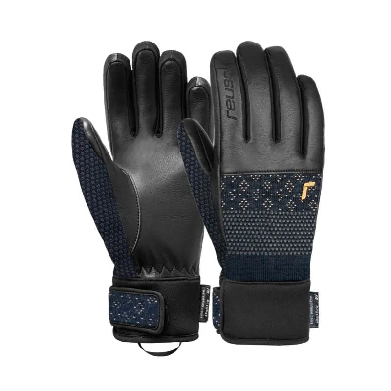 GUANTES REUSCH RE:KNIT ELISABETH RTEX XT (VESTIDO AZUL/ORO) MUJER