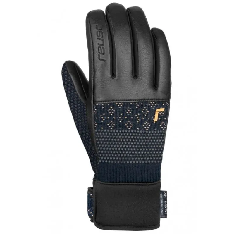 GUANTES REUSCH RE:KNIT ELISABETH RTEX XT (VESTIDO AZUL/ORO) MUJER