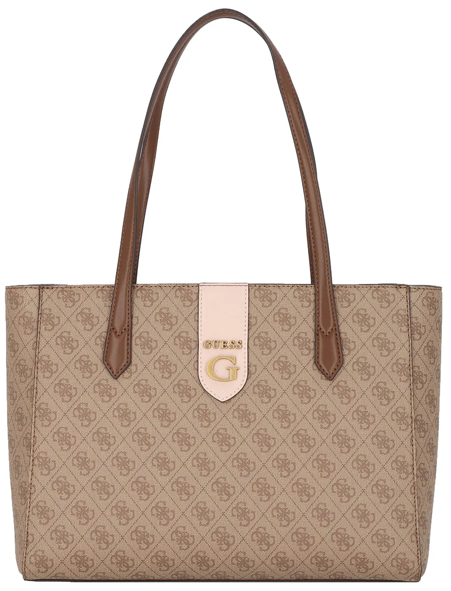Guess Rossana Society Bolso de piel sintética con logo 4G para mujer en lattee