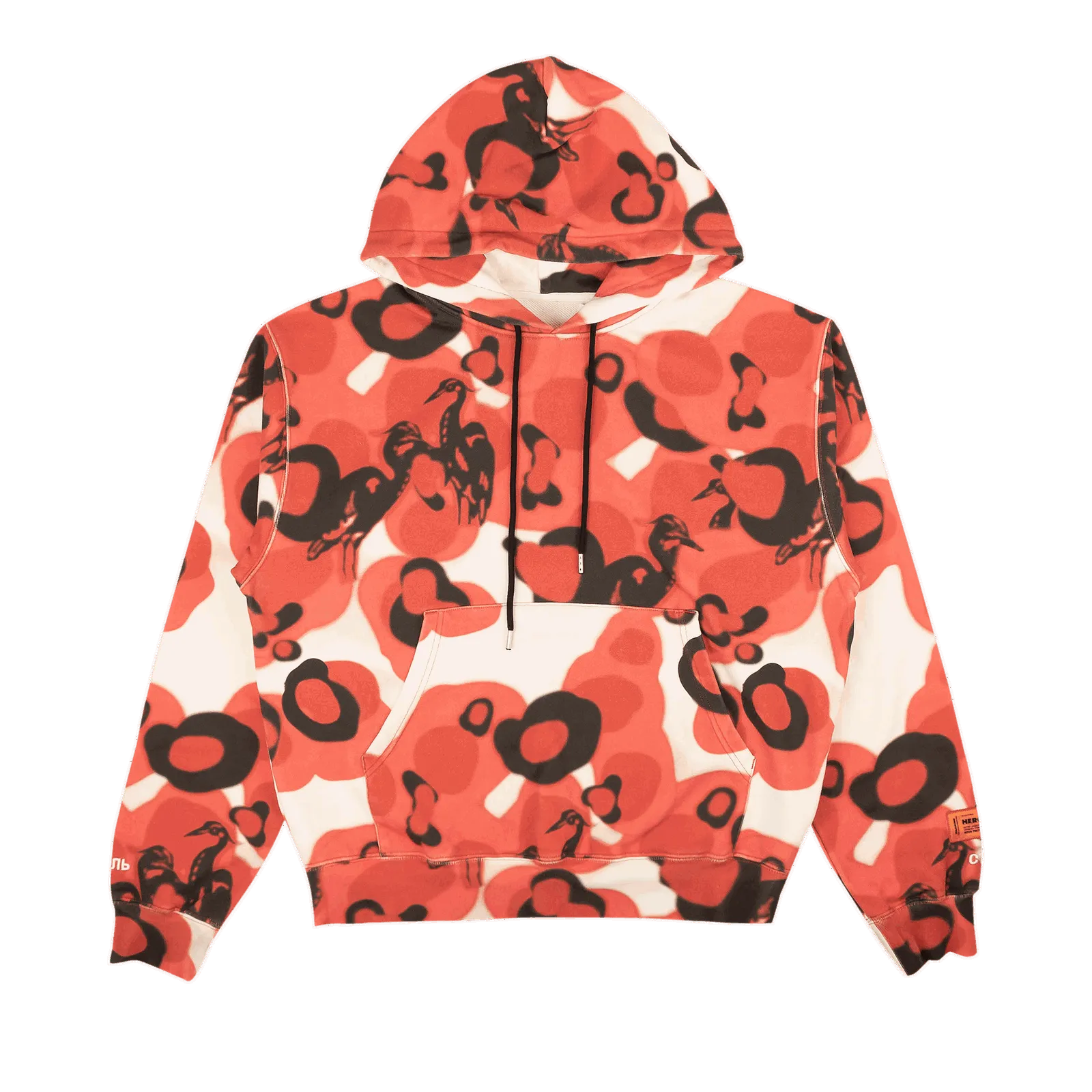 HERON PRESTON Washed Camo Hoodie
