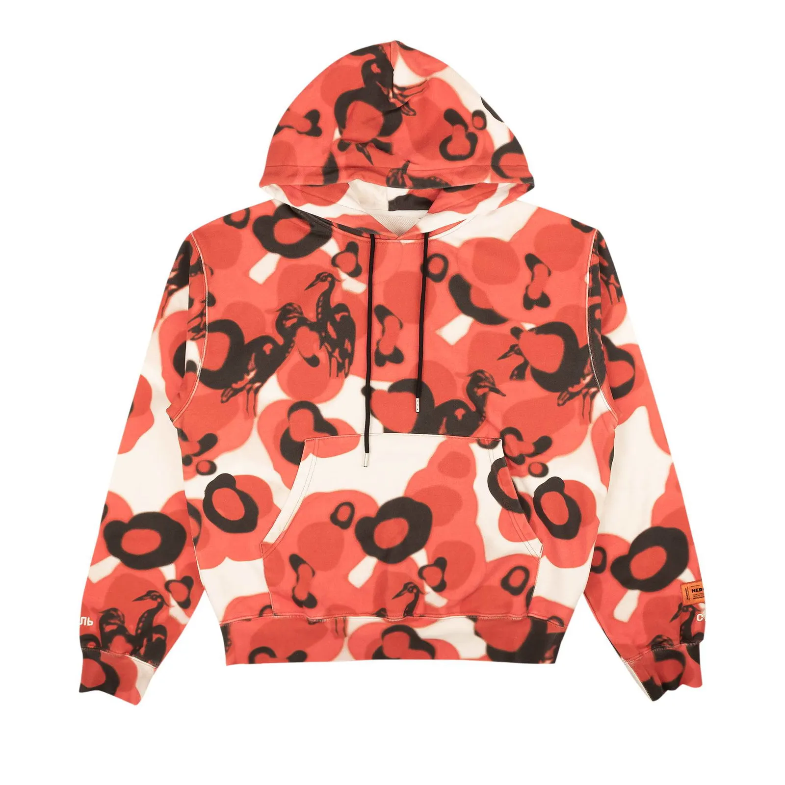 HERON PRESTON Washed Camo Hoodie