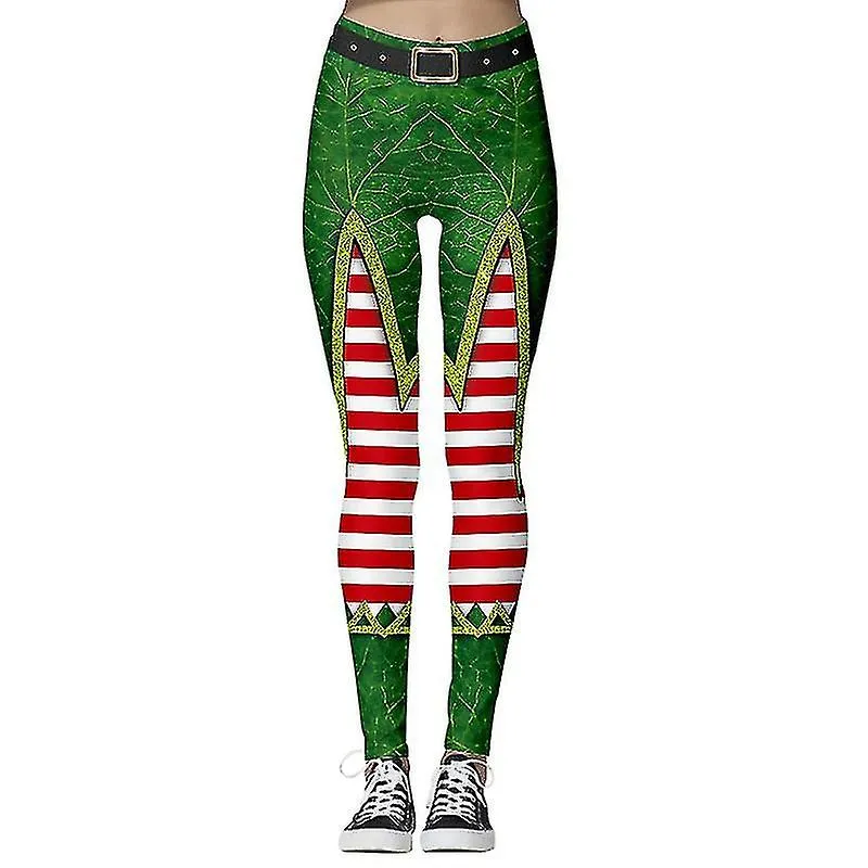 HMWYWOMEN CHRISTMAS NOVELTY 3D PRINT YOGA LEGGINGS FITNESS GYM PANTS