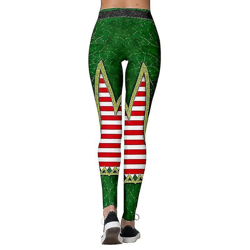 HMWYWOMEN CHRISTMAS NOVELTY 3D PRINT YOGA LEGGINGS FITNESS GYM PANTS