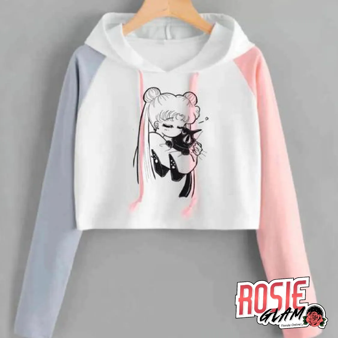 HOODIE MANGAS COLORES SAILOR  ROSIEGLAM