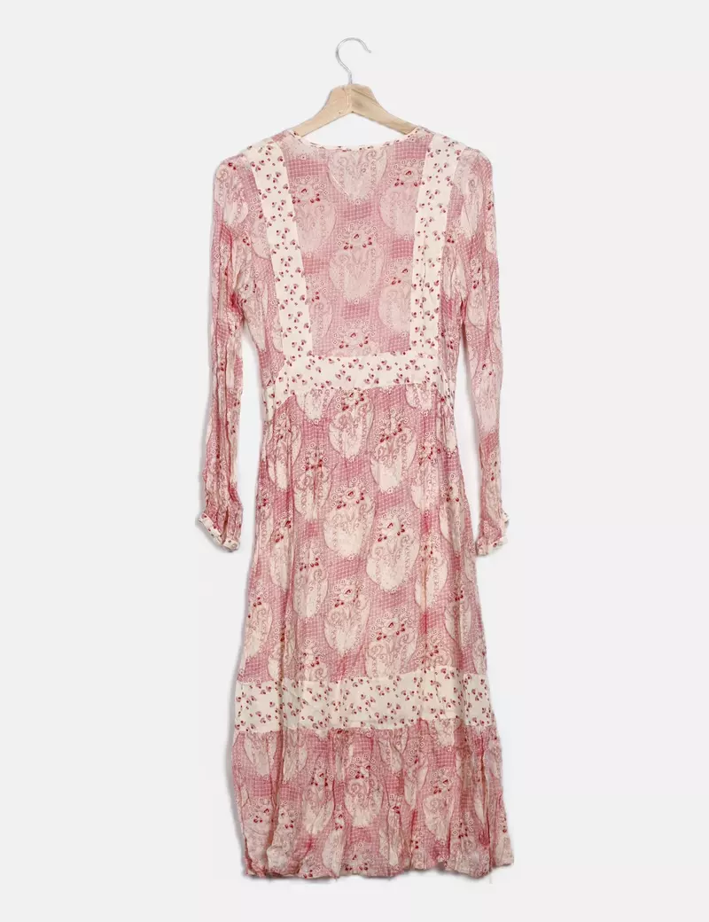 Hoss Intropia Vestido rosa estampado