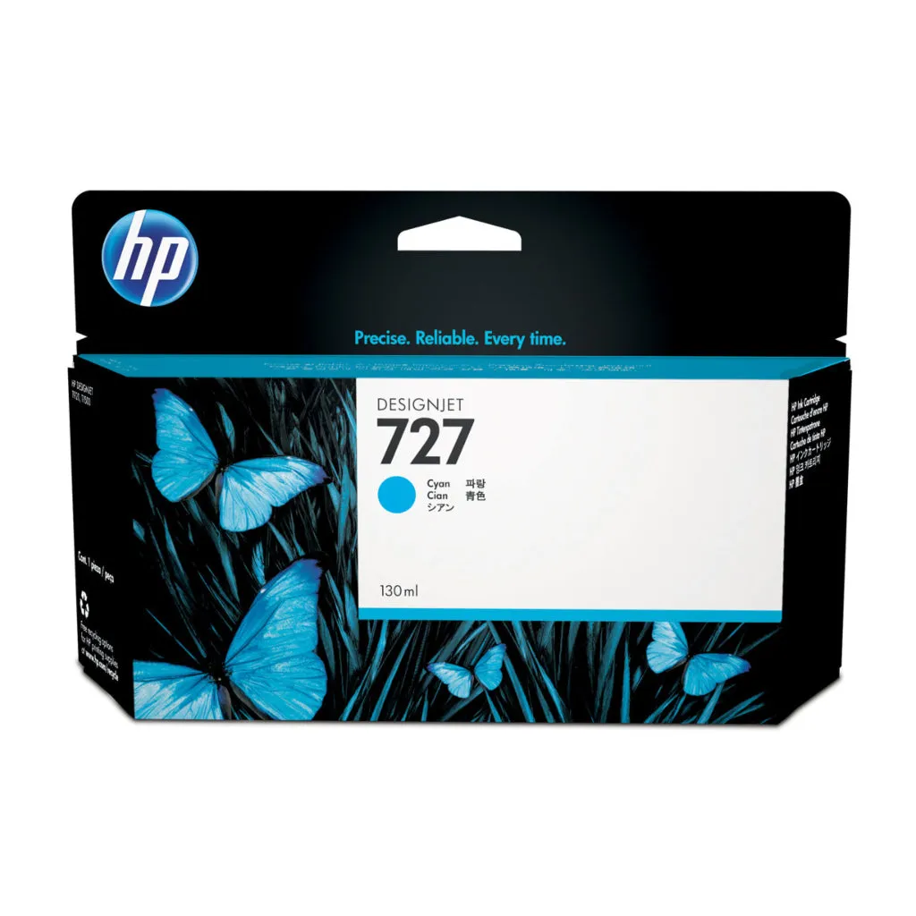 HP Cartucho de Tinta Cián DesignJet HP 727, 130ml